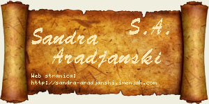 Sandra Arađanski vizit kartica